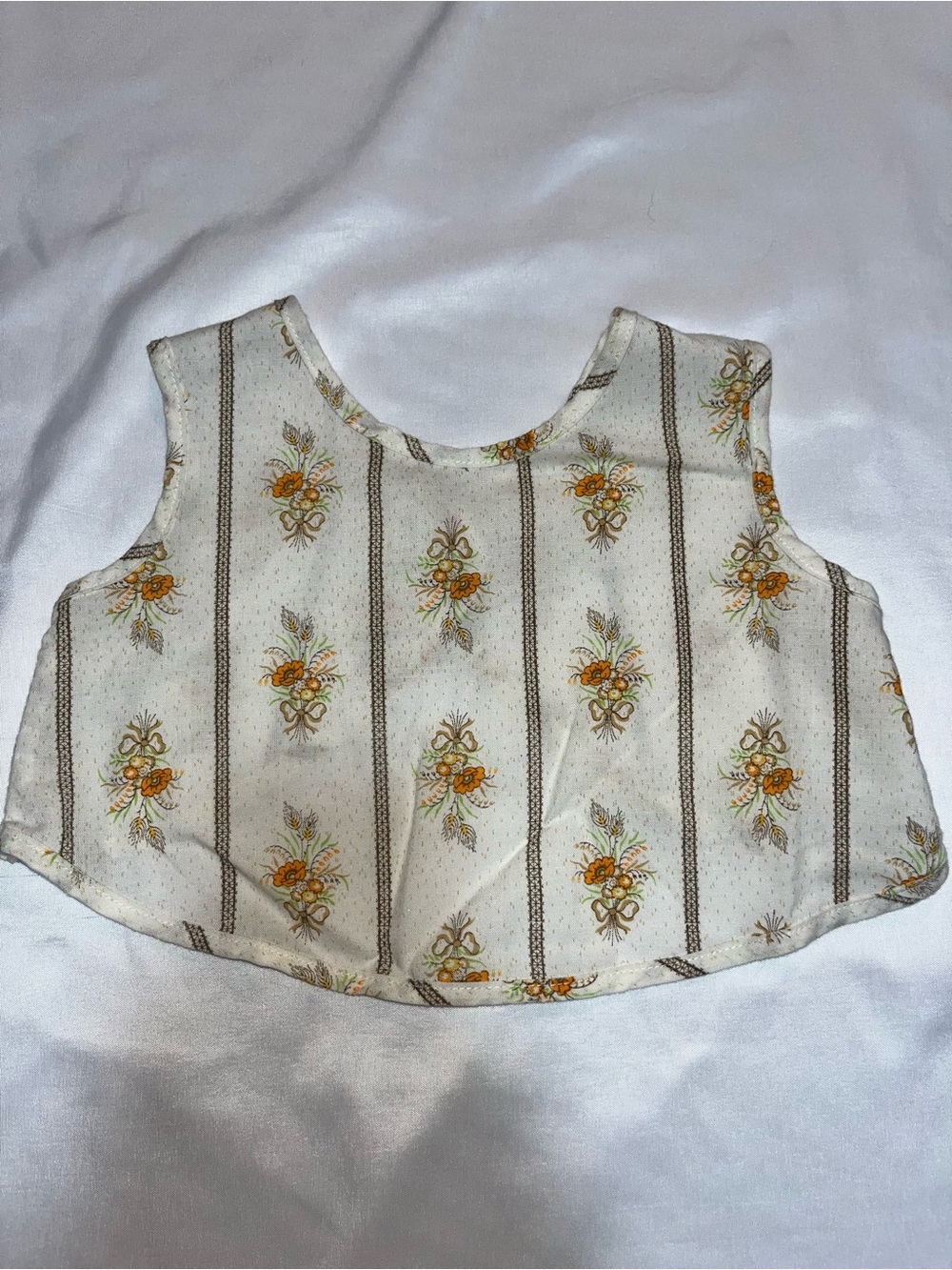 Vintage 1970s Toddler Girls Floral Babydoll Top Sleeveless Boho Size 3